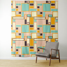 Tapete De Parede Padrão abstrato vibrante com retângulos