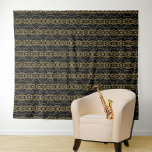 Tapete De Parede Padrão Art Deco em preto e ouro<br><div class="desc">Art Deco,  com círculos em preto e ouro. Tapeçaria Artística.</div>