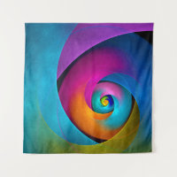 Padrão Azul Cor-de-rosa Abstrato Floral Moderno #1