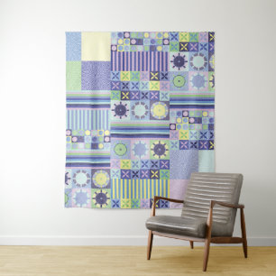 Tapete De Parede Padrão Bonito Faux Knit Crochet Blanket de Nanna