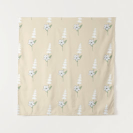 Tapete De Parede Padrão Botânico Boêmico Floral Beige