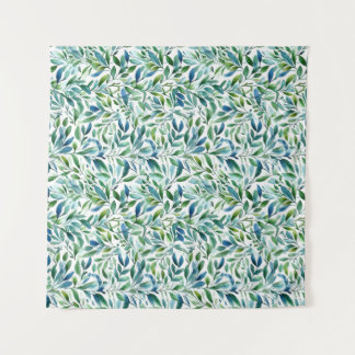 Tapete De Parede Padrão Botânico Gentil Folha de Água