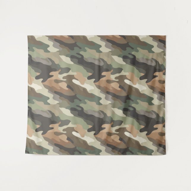 Tapete De Parede Padrão Clássico de Camuflagem Parede Decorativa (Frente (Horizontal))
