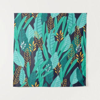 Tapete De Parede Padrão com folhas tropicais abstrato diferentes