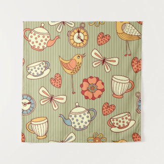 Tapete De Parede Padrão constante "Festa de chá de verão"