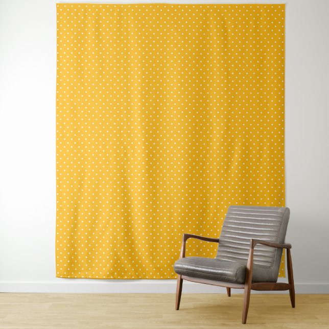 Tapete De Parede Padrão contínuo de bolinhas amarelo-laranja (In Situ)