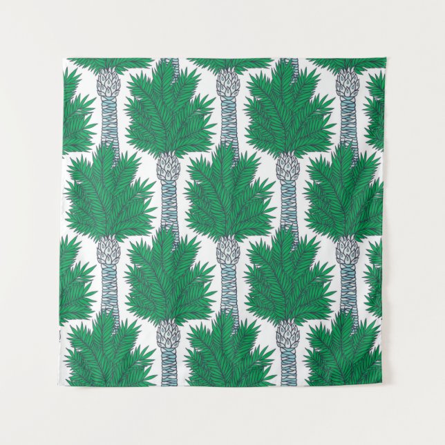 Tapete De Parede Padrão contínuo de palmeira. (Frente)