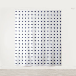 Tapete De Parede Padrão Coração Azul
