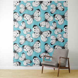 Tapete De Parede Padrão da borboleta de repolho