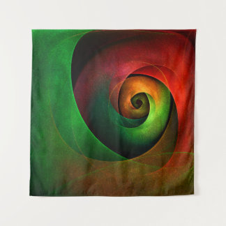 Tapete De Parede Padrão de Abstrato de Arte Vermelha Verde Floral M