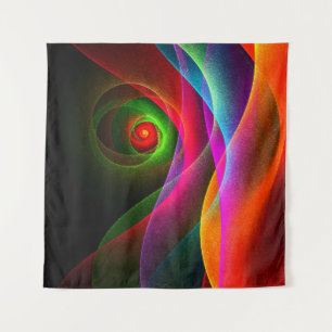 Tapete De Parede Padrão de Abstrato de Arte Vermelho Verde Laranja
