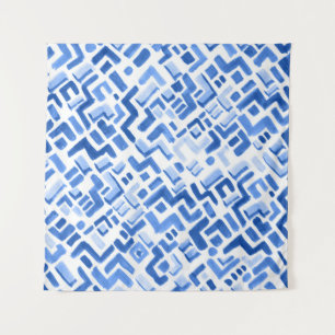 Tapete De Parede Padrão de Abstrato Geométrico de Aquarela