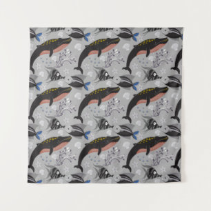 Tapete De Parede Padrão de animais aquáticos   vida submarina do oc