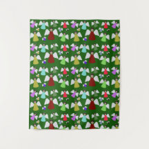 Padrão de anjos de Natal coloridos