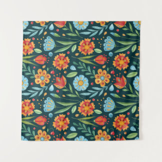 Tapete De Parede Padrão de Aquarela Ilustrada À Mão