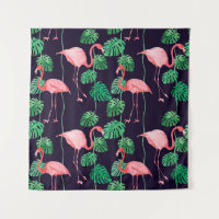 Padrão de aquarela sem costura com flamingo