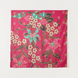 Tapete De Parede Padrão de arte do Batik indonésio malaio