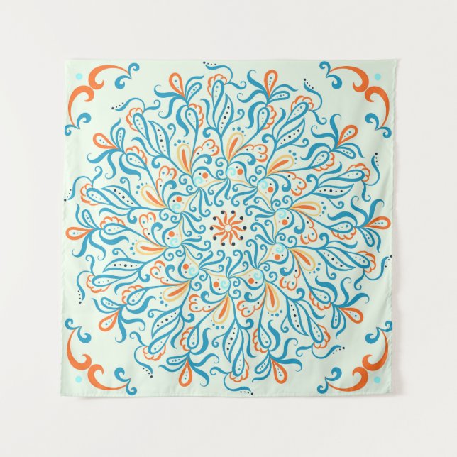 Tapete De Parede Padrão de Azulejo cerâmico de abstrato (Frente)