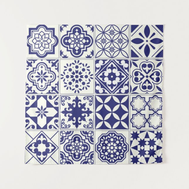Tapete De Parede Padrão de azulejos cerâmicos (Frente)