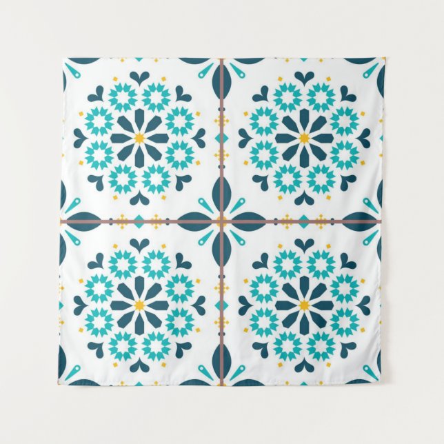 Tapete De Parede Padrão de azulejos cerâmicos (Frente)