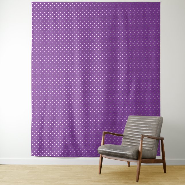 Tapete De Parede Padrão de bolinhas fundo roxo sem emendas (In Situ)