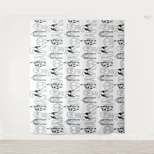 Tapete De Parede Padrão de Bumbuns de cães