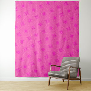 Tapete De Parede Padrão de círculos rosa quente