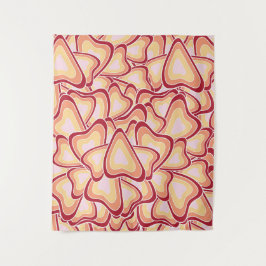 Tapete De Parede Padrão de Corações Geométricos de abstrato