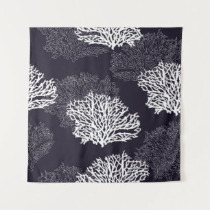 Tapete De Parede Padrão de coral desenhado manualmente moderno, vin