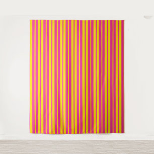 Tapete De Parede Padrão de Design de Listras Elegantes Rosa e Amare