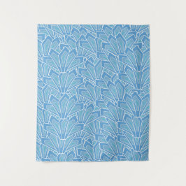 Tapete De Parede Padrão de Escrivação Azul