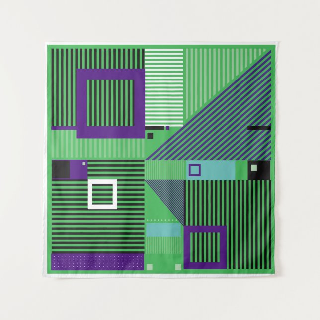 Tapete De Parede Padrão de estilo de moda do memphis de última gera (Frente)