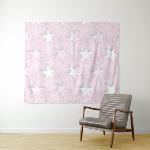 Tapete De Parede Padrão de Estrelas Douradas 1