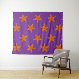 Tapete De Parede Padrão de Estrelas Douradas 3