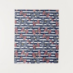 Tapete De Parede Padrão de Faixa de Fita Patriótica