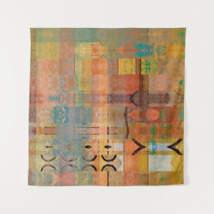 Tapete De Parede padrão de faixas horizontais geométricas do abstra