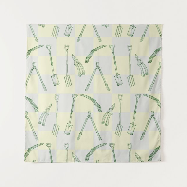 Tapete De Parede Padrão de ferramentas de jardinagem (Frente)