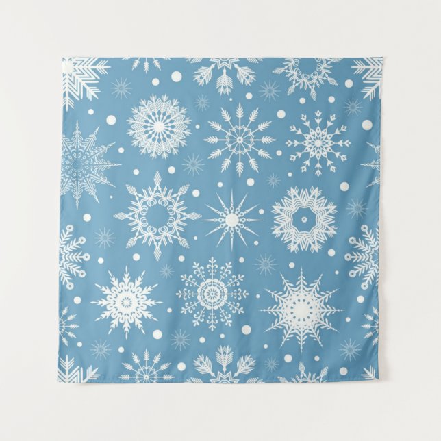 Tapete De Parede Padrão de flocos de neve (Frente)