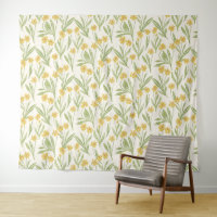 Padrão de Flor de Cone Amarelo Ilustrado