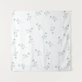 Tapete De Parede Padrão de flor selvagem azul
