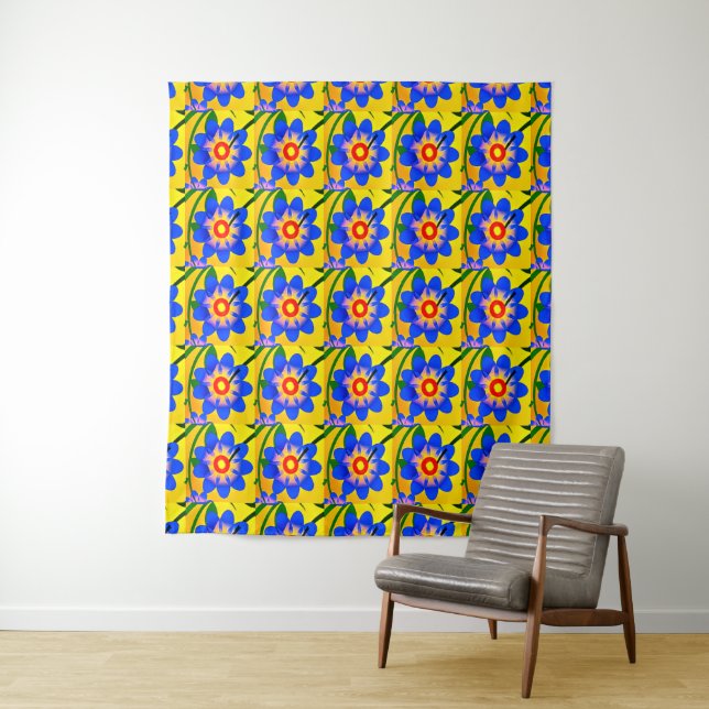 Tapete De Parede Padrão de Flores de Abstrato Bonito (In Situ)