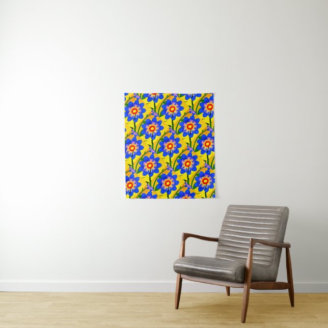 Tapete De Parede Padrão de Flores de Abstrato Bonito (In Situ)
