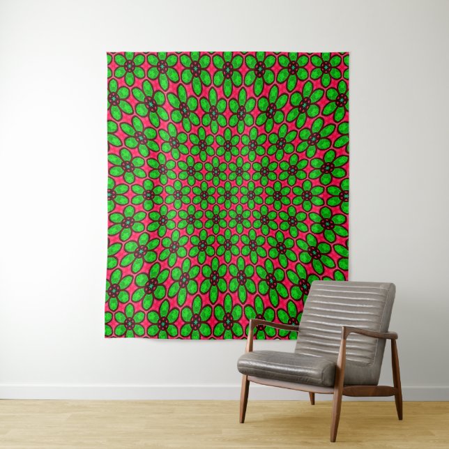 Tapete De Parede Padrão de Flores de Abstrato Bonito (In Situ)