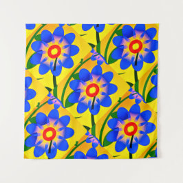 Tapete De Parede Padrão de Flores de Abstrato Bonito