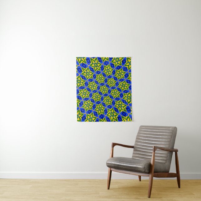 Tapete De Parede Padrão de Flores de Abstrato Elegante (In Situ)