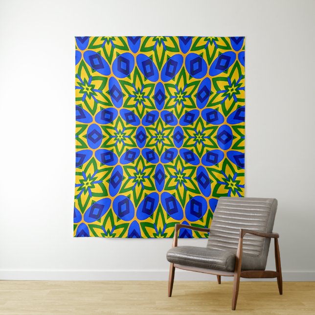 Tapete De Parede Padrão de Flores de Abstrato Elegante (In Situ)