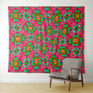 Tapete De Parede Padrão de Flores de Abstrato exclusivo
