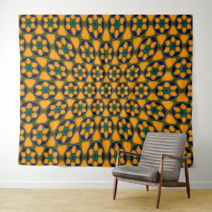 Tapete De Parede Padrão de Flores de Abstrato exclusivo