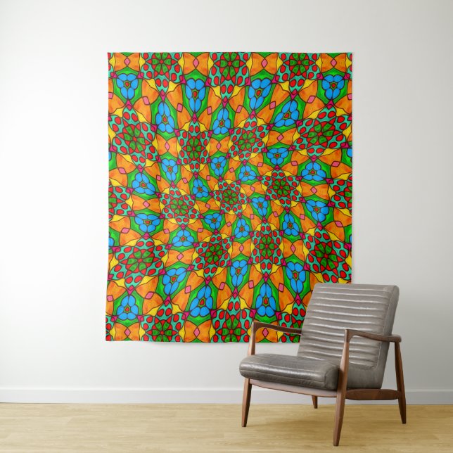 Tapete De Parede Padrão de Flores Estéticas (In Situ)