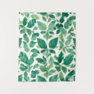 Tapete De Parede Padrão de Folhagem Verde Lush
